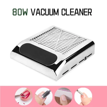 

80W Powerful Vacuum Cleaner for Manicure Machine with Filter Low Noisy Nail Cleaning Fan Nail Art Salon Tool Nail Dust Collector