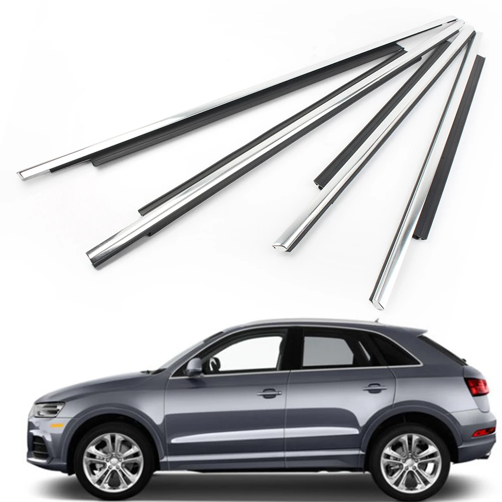 

4Pcs/Set Car Weatherstrip Window Outside Molding Trim Auto Door Seal Belt Moulding For Audi Q3