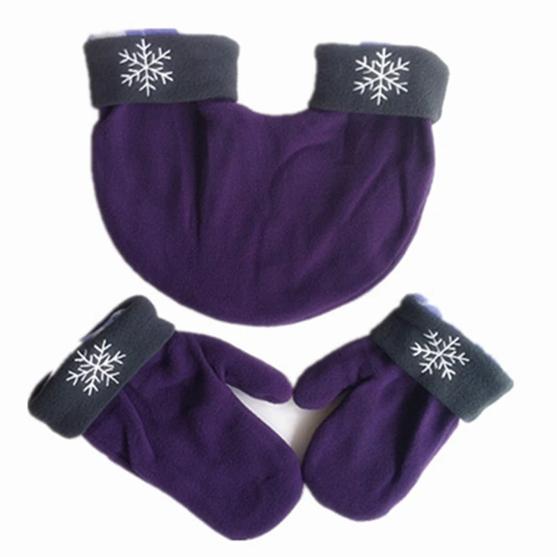 1 комплект романтических влюбленных перчаток для влюбленных женщин и мужчин зимние Утепленные флисовые Варежки для влюбленных матовый подарок для пары - Цвет: Фиолетовый
