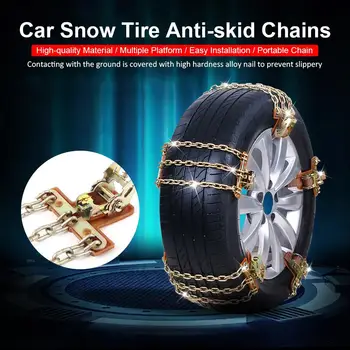 

8Pcs Tire Anti-skid Wheel Tire Snow Anti-skid Chains For Car Truck SUV Emergency Winter Car Security Tyre Belt Clip-on Chain