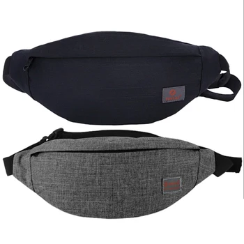 

Tinyat 2 Pcs Men Male Casual Functional Fanny Bag Waist Bag Money Phone Belt Bag T201 Canvas Hip Bag Shoulder Belt Pack, Gray &