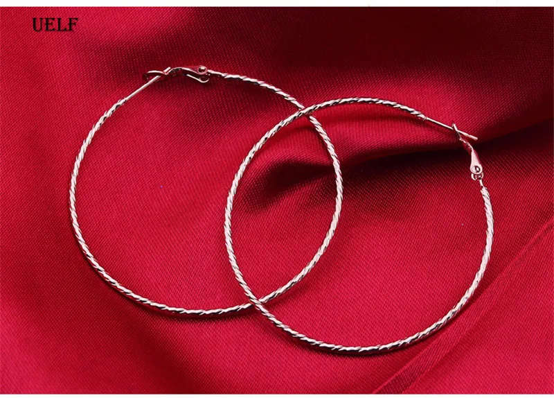 Uelf 1 пара серьги круглые большие круглые серьги Модные ювелирные изделия для женщин девочек стимпанк клипсы корейские серьги