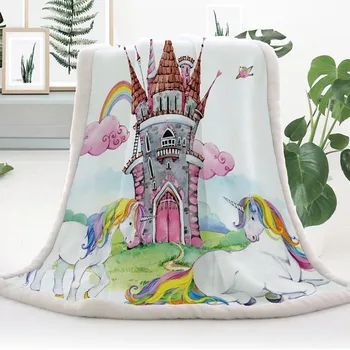 

Cartoon Castle Blanket Super Soft Throw Fleece Blankets on The Bed Sofa Yoga Blanket Air Conditioner Quilt Winter Bedspreads