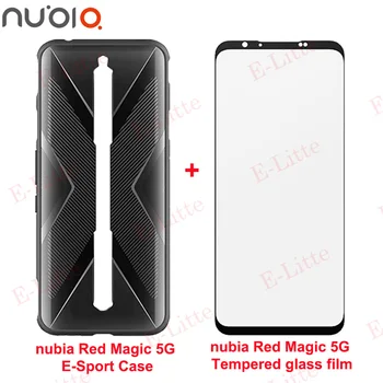 

original ZTE nubia Red Magic 5G Phone Protector case Texture Case gamepad Handle 5G Business Phone Tempered glass film case