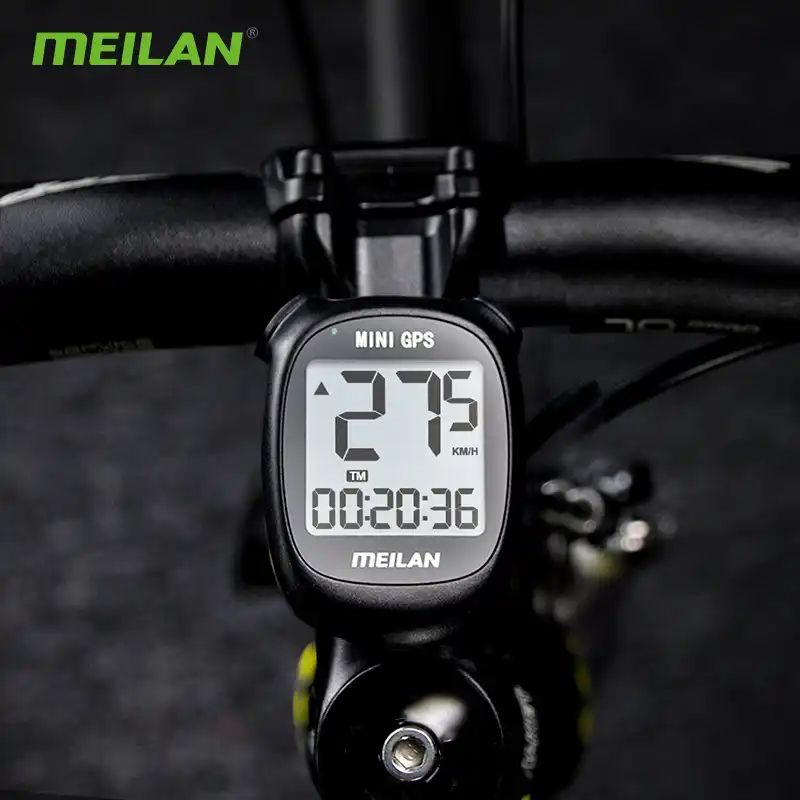 Ordinateur de vélo étanche Meilan positionnant le compteur kilométrique de V5M1