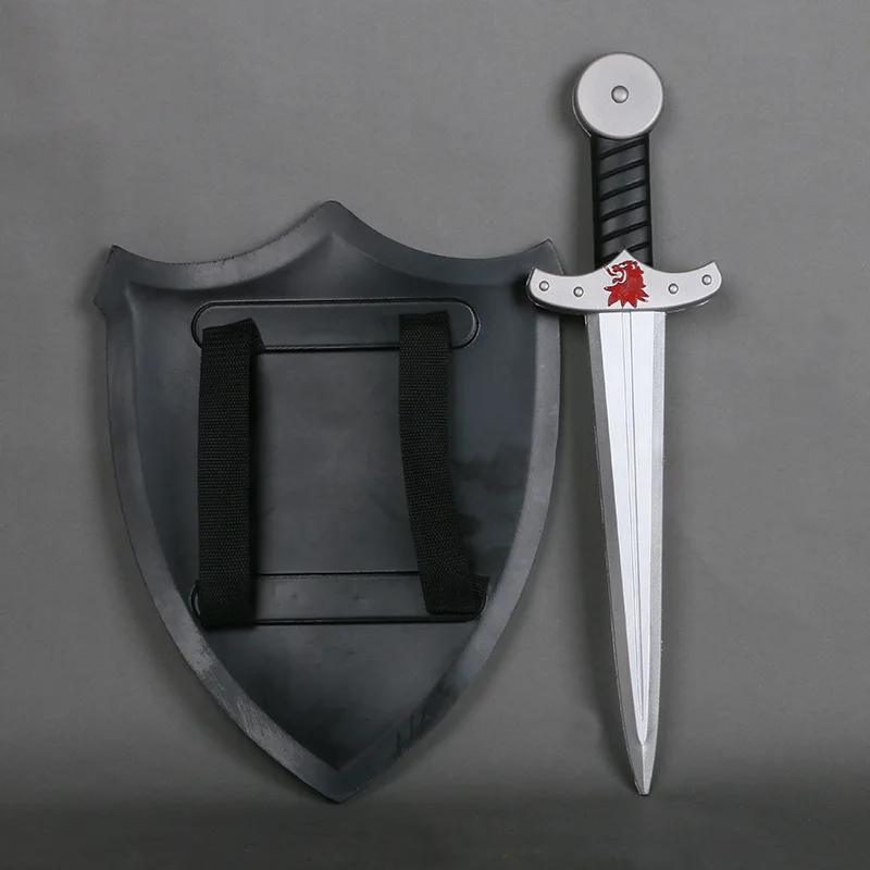 

Toy Weapon Little Boy Sword Shield Combination Model Safe Environmental Pu Rubber Soft Knight Weapons