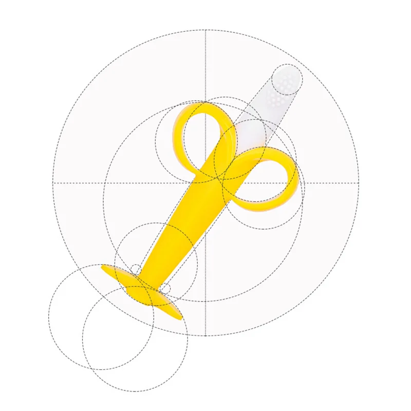 Baby Silicone Training Toothbrush BPA Free Banana Shape Safe Toddle Teether Chew Toys Teething Ring Gift Infant Baby Chewing 4