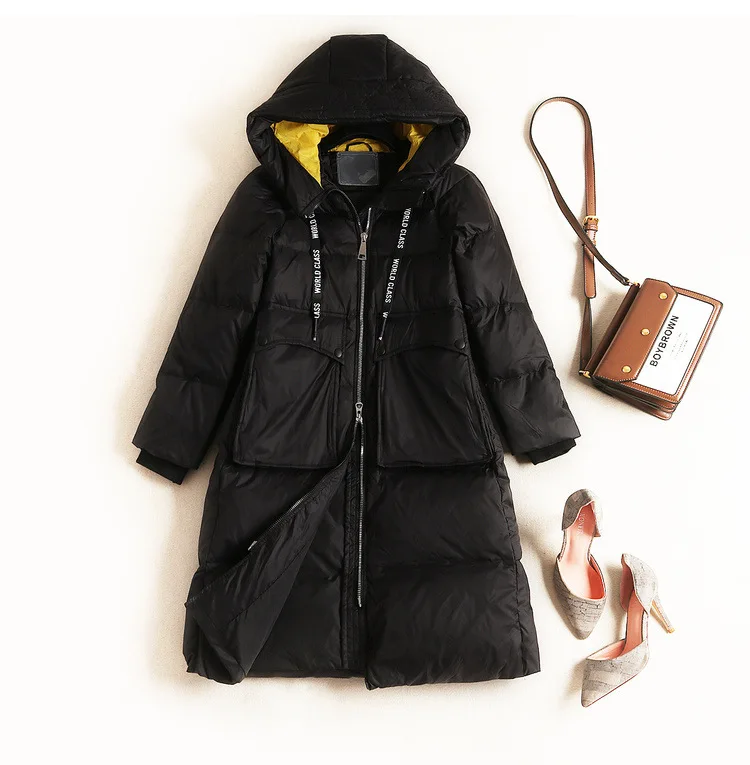 Winter Down Jacket Women 90% White Duck Down Parka Long Down Coats Female Slim Hooded Clothes Doudoune Femme
