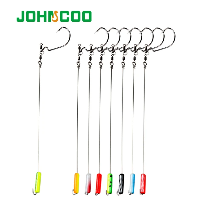 20Pcs Drop Shot Hooks in-line Drop Shot Rig and Swivels 2/0 3/0 4/0 Fish  hook Drop Shot Rigs for Crappie Bass Fishing Kit