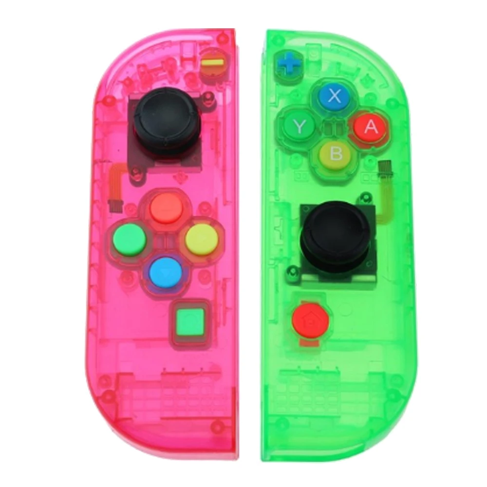 YuXi корпус, чехол для kingd переключатель, контроллер NS Joy-Con, прозрачный разноцветный сменный защитный чехол s - Цвет: PT