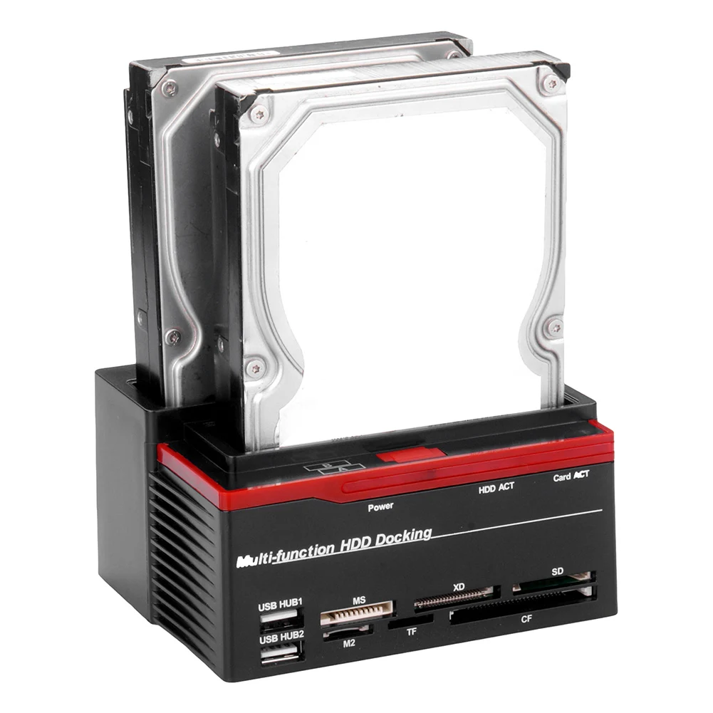 Usb жесткий диск многофункциональный двойной слот 2,5/3,5 дюймов IDE SATA SDD HDD док-станция кард-ридер жесткий диск внешний жесткий диск