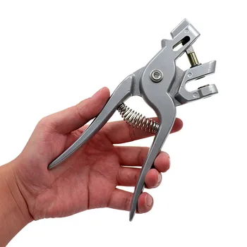 

Livestock pig punch Stainless steel ear canal pliers Metal pigs cattle and sheep ear hole clamp pliers Farm animals tools