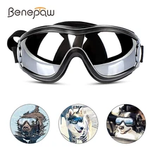 Benepaw удобные средние большие солнцезащитные очки для собак, регулируемый ремешок, очки для домашних животных, противотуманные снежные очки для катания на лыжах, плавания, пеших прогулок