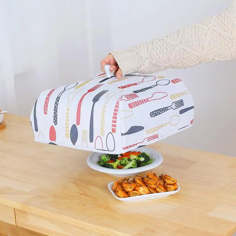 Многоразовая кухонная пищевая крышка изоляция для кухни алюминиевая фольга пищевая крышка сложенная анти Муха Москитная крышка кухонные инструменты