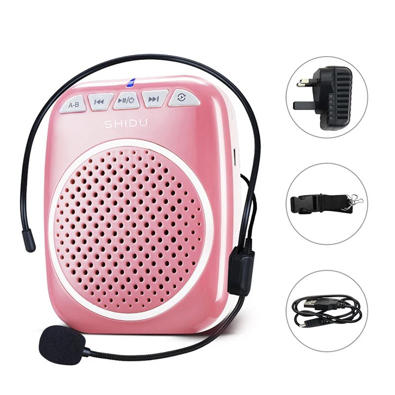 مكبر صوت صغير محمول من SHIDU مكبر صوت صغير مع ميكر...