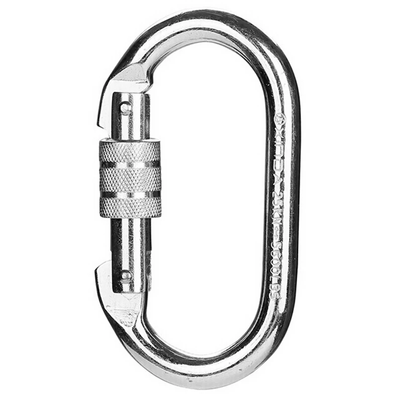 

O Shape 25KN Alloy steel Safety Buckle Professional rock climbing carabiner mountaineering buckle main lock