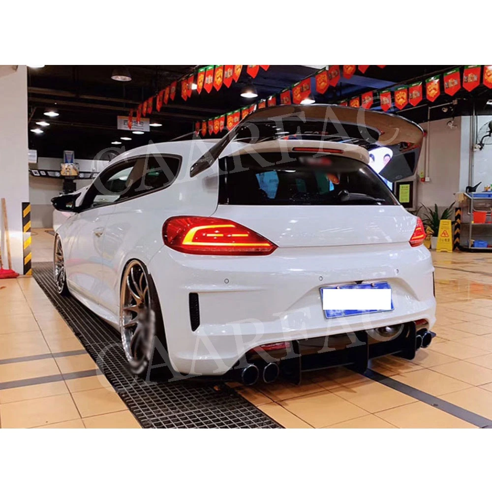 3 шт. ABS рассеиватель задней губы накладка Чехлы для Volkswagen VW Scirocco R 2009- плавники Акула Стиль Бампер протектор автомобиля Стайлинг