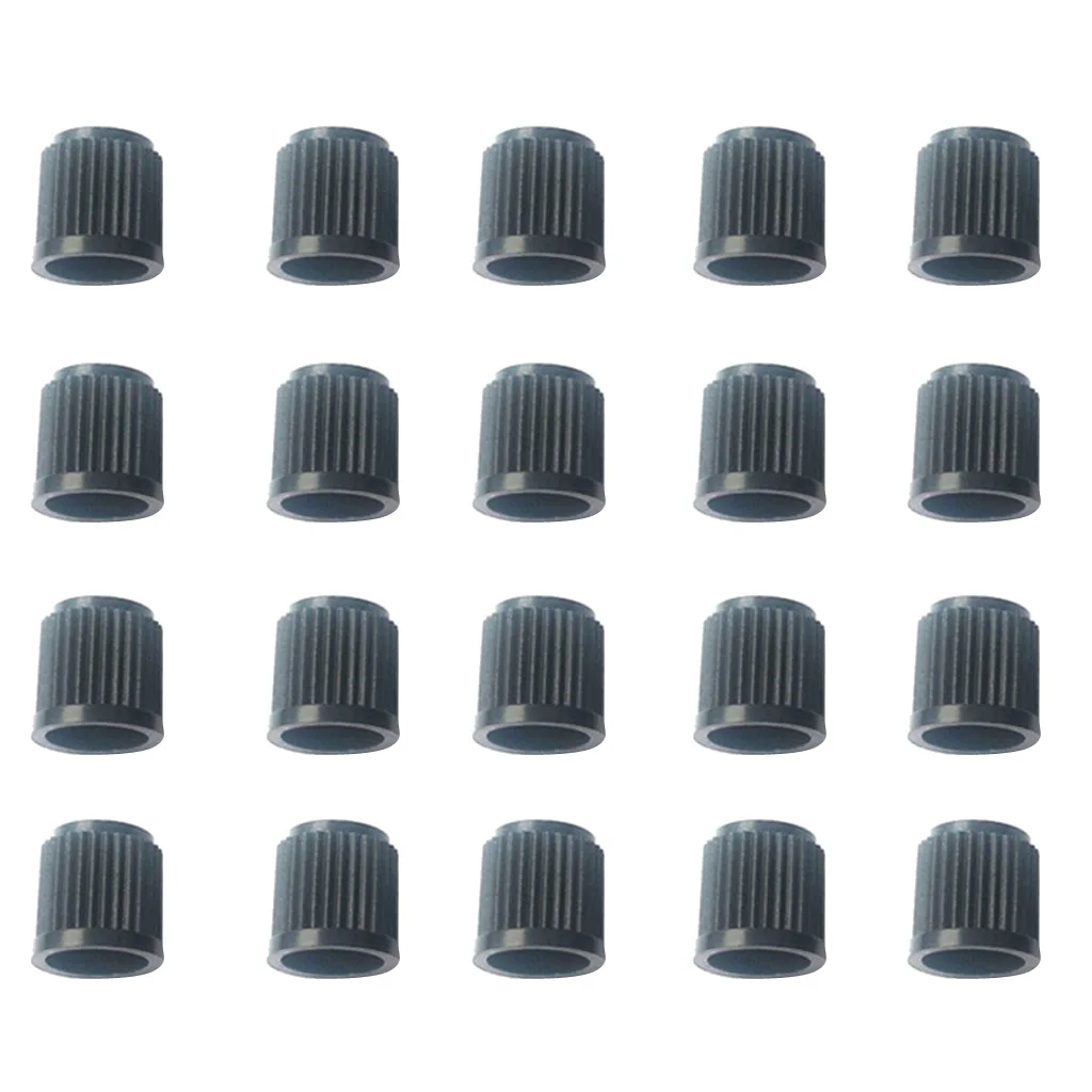 20 Pieces Black Plastic Car Wheel Tire Valve Stems Caps Tyre Lid Dust Covers