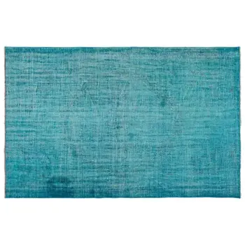 

Handmade Turquoise Vintage Overdyed Turkish Area Rug 185x281 Cm-6'1''X9'3''