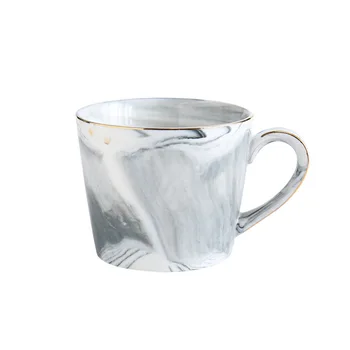 

European Marble Mug Cup Ceramic Red Personalized Tea Cups Hot Chocolate Mugs Retro Creative Coffee House Application GG50mk