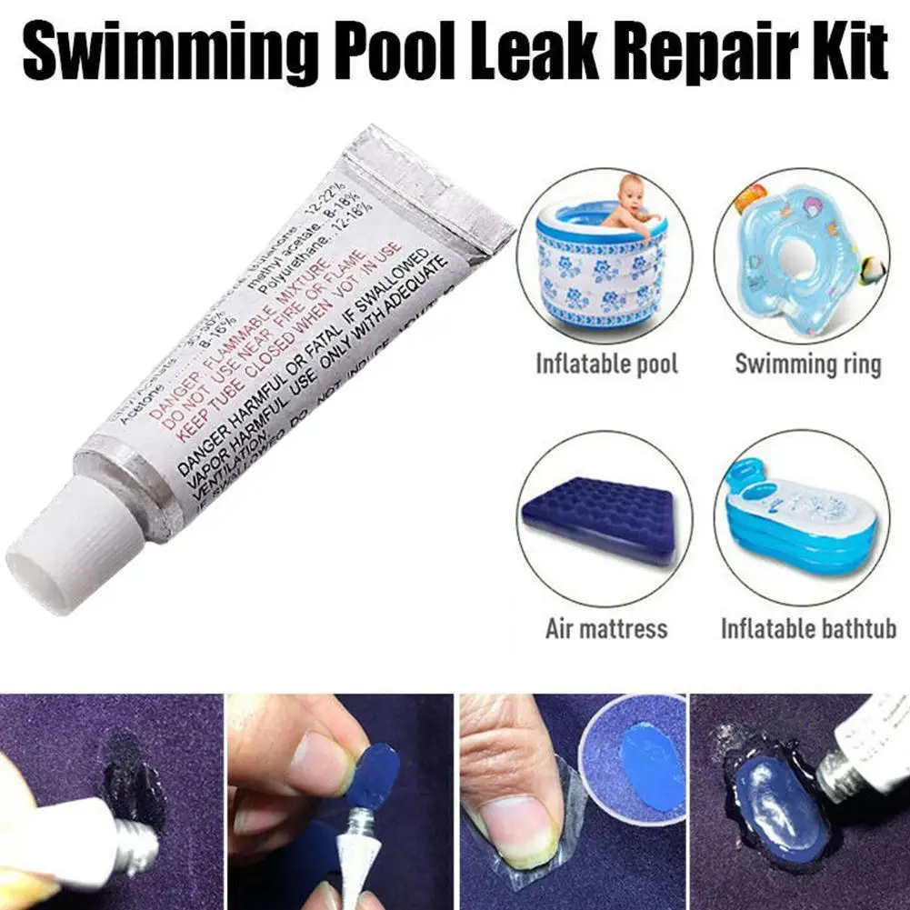 

PVC Repair Patch Glue Swimming Pools Float Air Bed Puncture Glue Adhesive Kit Dinghies For Inflatable Repair Patch Toy U7U2
