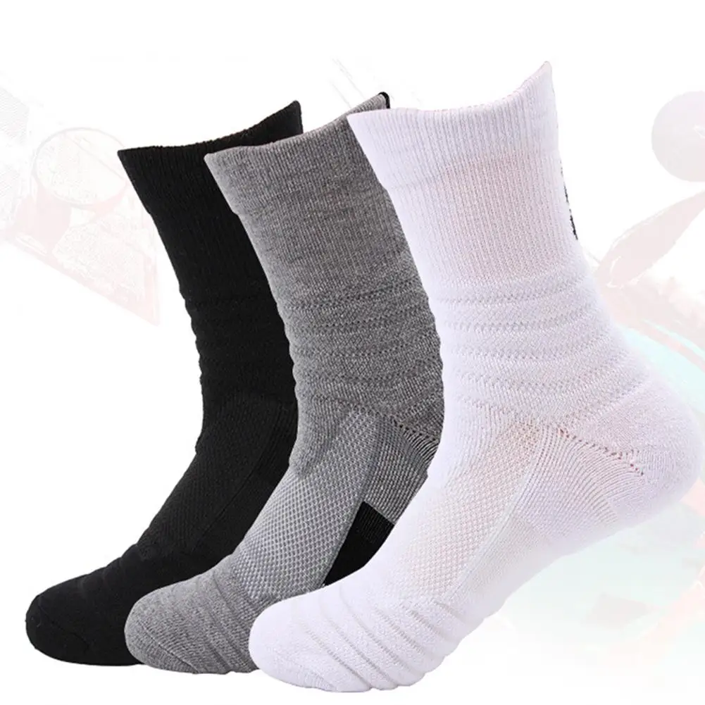 

Men Knee High Sports Socks Discontinuous Pile Loop Sweat Absorbent Non Slip Basketball Socks for Outdoor Sport Badminton Running