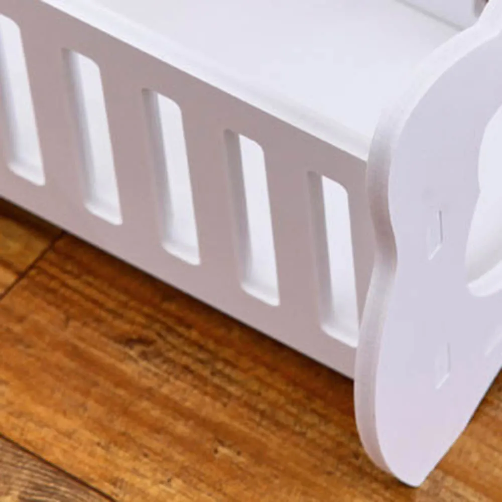Sofa Bed Side Table Round Bedside Laptop Mini ConerTable Computer Desk Home Bed Desk with Shelves for Living Room Decoation
