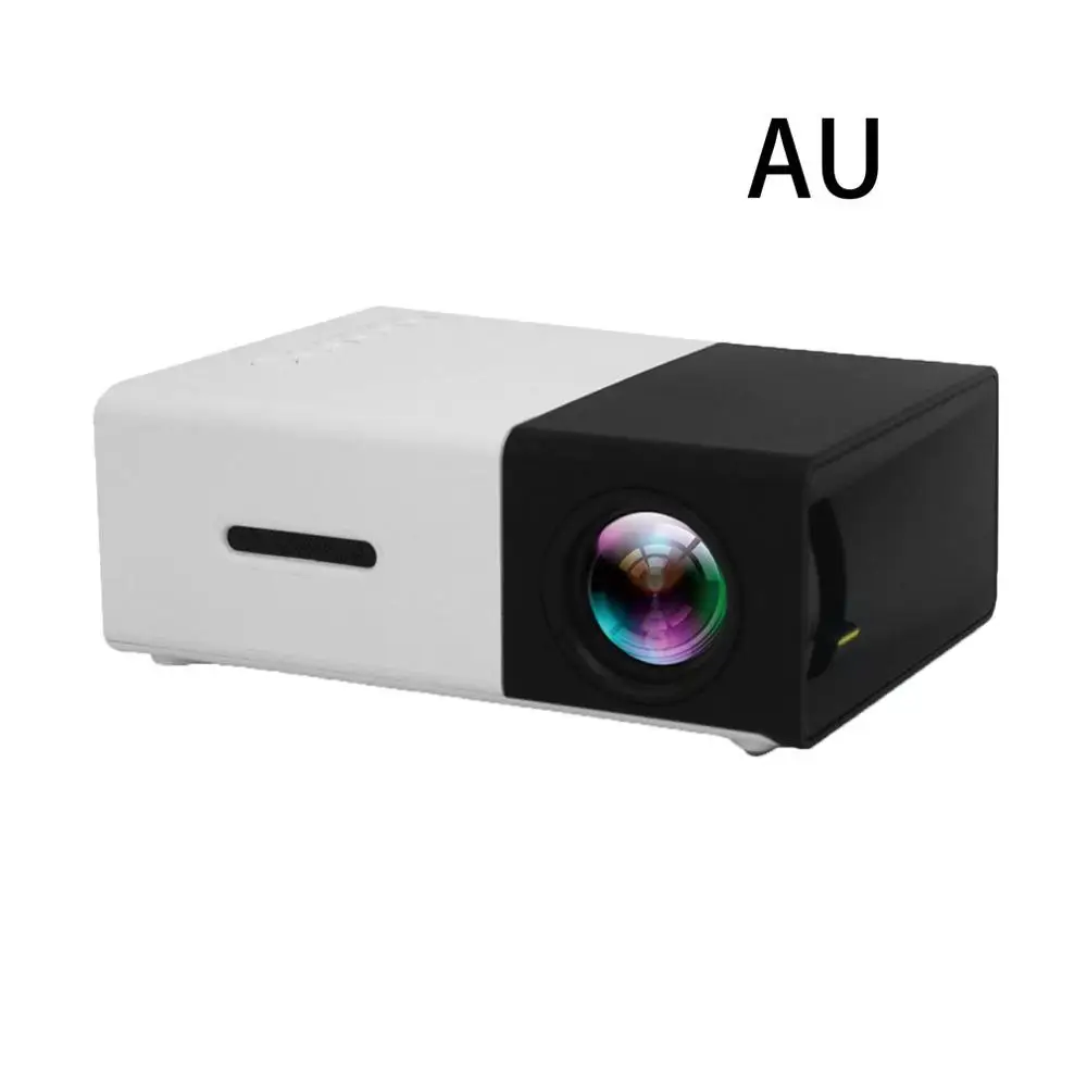 AU Plug Портативный мини-проектор 600 люмен Yg300 320X240 пикселей медиаплеер - Цвет: AU Plug