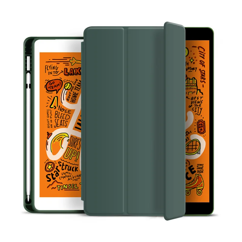 Caso para iPad 10,2, 2019, 2018, 2017, 9,7 Mini 5 Pro 10,5 3 cubierta inteligente con lápiz soporte para iPad 8th 7th 6th 5th generación