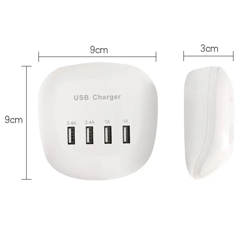 Креативное умное 4-портовое usb быстрое зарядное устройство