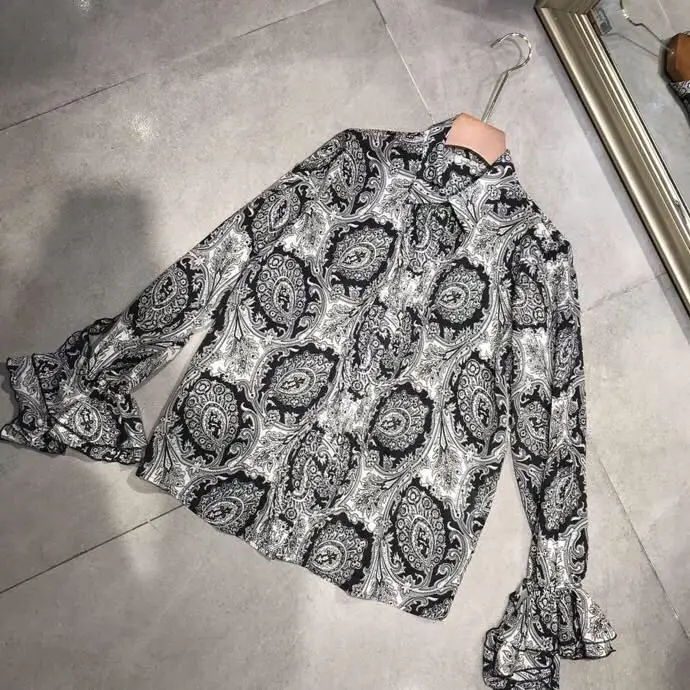 AH12190, модные женские блузки и рубашки,, Подиумные, Роскошные, известный бренд, Европейский дизайн, вечерние, стильная женская одежда