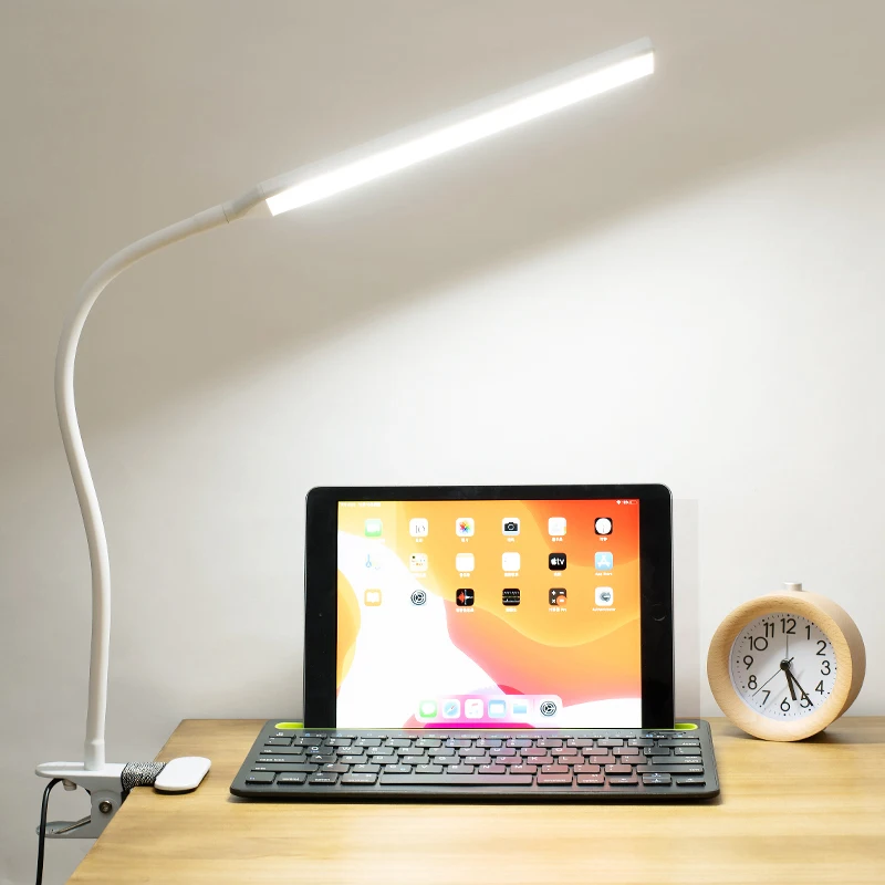LED 360° Folding Clamp Desk Lamp Eye Protection Rechargeable Table Lamp Clip On Light For Bed Reading Working And Computers|Desk Lamps| - AliExpress