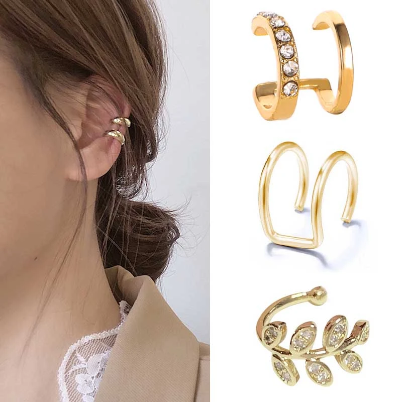 Ear Cuff Clip On Earrings Fake Cartilage Earrings Non-Piercing For Women E1O5 Ear Cuff Clip On Earrings Fake Cartilage Earrings Non-Piercing For Women E1O5