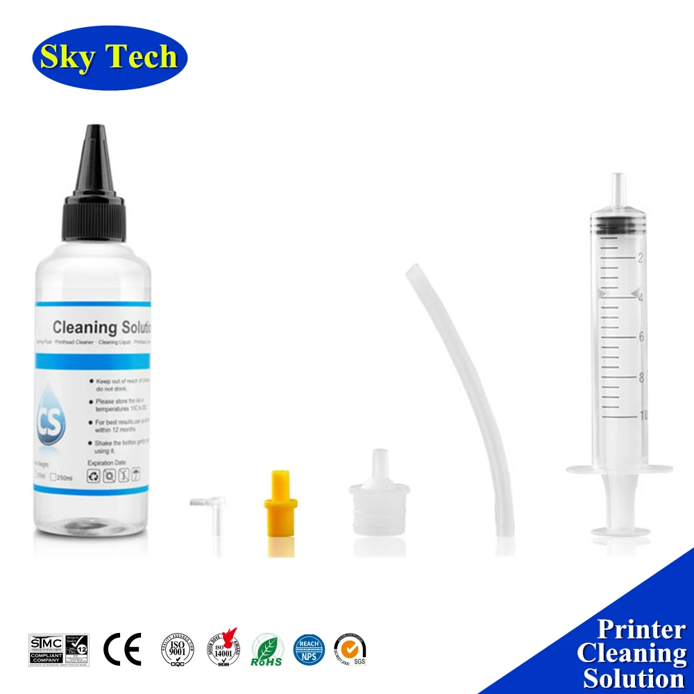 Printer Cleaning Solution ,Ink Cartridges cleaner ,Printhead cleaner ,Cleaning liquid and tools for HP / Canon / Brother / Epson