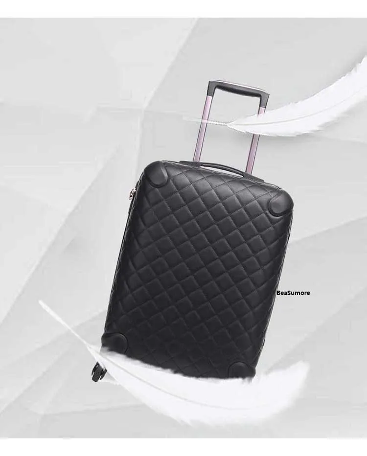 BeaSumore, 16 дюймов, модные комплекты багажа на колёсиках, Спиннер, Ретро стиль, 20/24 дюймов, из искусственной кожи, для женщин, чемодан, колеса, для мужчин, пароль, тележка