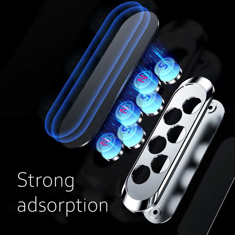 adjustable phone stand Strip Type Magnetic Phone Holder in Car Strong Magnetism Phone Rack Car Magnetic Holder Auto Suit to iPhone 12 Pro Max Samsung mobile stand for home