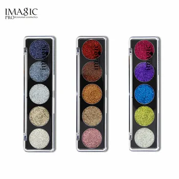 

IMAGIC 5-color Glitter Eyeshadow Sequins Pressed Colorful Eyeshadows Stage Makeup COS Glitter Powder Eye Shadow Palette