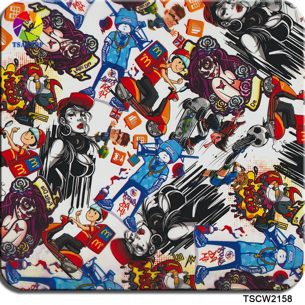 

2021 New Arrival Free Shipping 0.5m Width Cartoon Hydrographic Film Water Transfer Film DIY Cubic Printing Film WTP2158