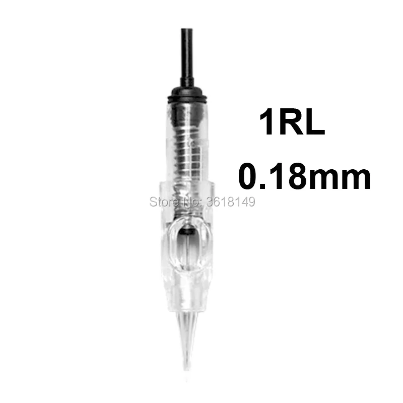 50pcs 0.18mm 1RL Перманентный макияж машина швейцарский мотор роторная татуировка машина ручка Набор для бровей подводка для глаз губы тело EasyClick Microblading 1RL 3RL - Цвет: 50pcs 0.18mm 1RL
