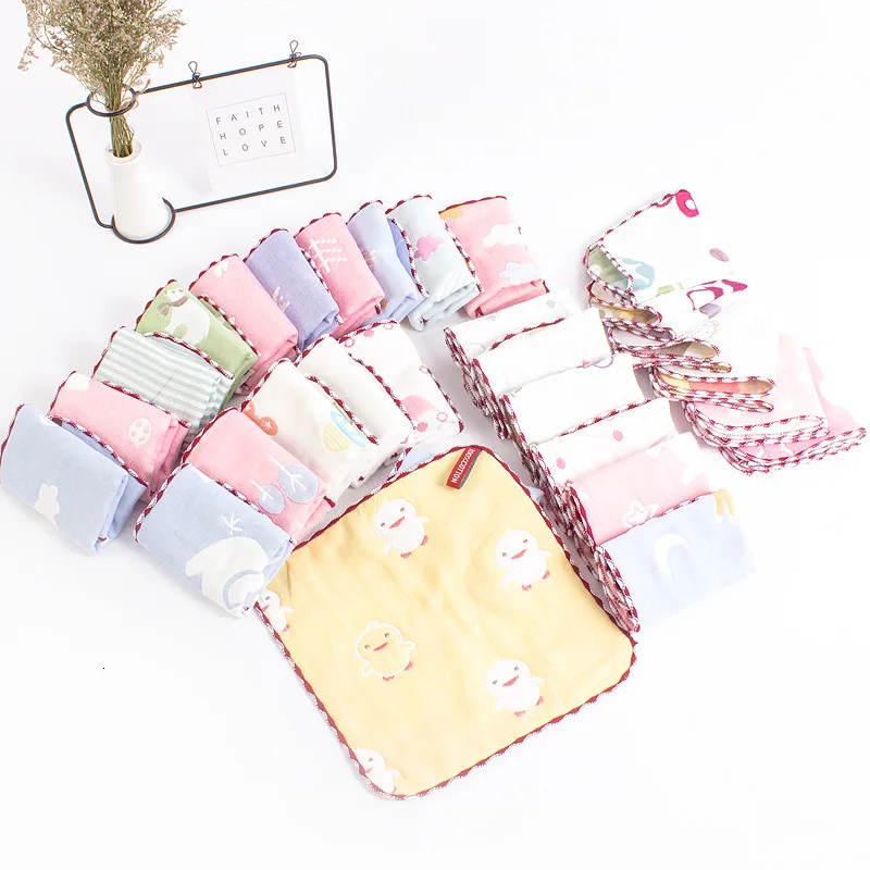 3 шт., квадратное Хлопковое полотенце для новорожденных, полотенце для лица, платок для маленьких девочек и мальчиков