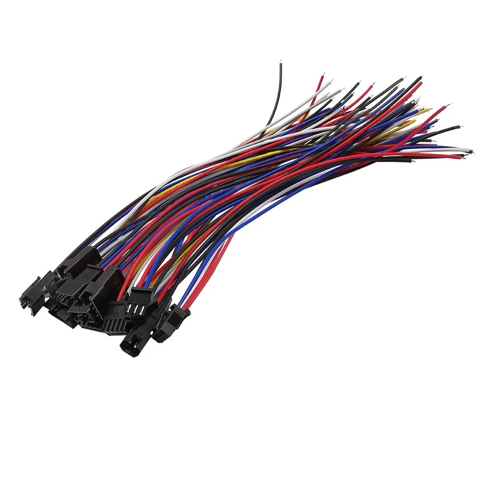 Connecteurs JST SM 2 Broches 50 Paires Connecteurs JST SM 2 Pins - Câble 22AWG 150mm Pour LED Lot 50 Paires 15cm