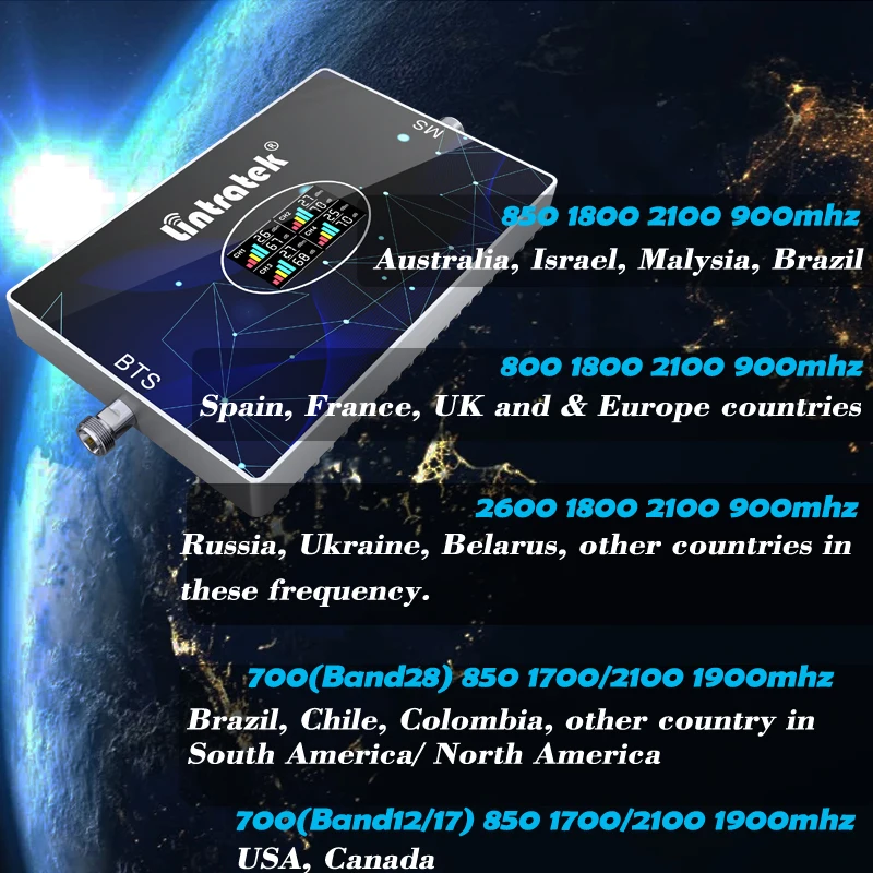 Lintratek GSM 리피터 4G 3G 2G 셀룰러 신호 리피터 증폭기 모바일 850 800 1800 MHZ DCS WCDMA LTE PCS 핸드폰 부스터