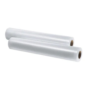 

4 Rolls 20*500cm Cheapest Textured Vacuum Food Sealer Storage Bags Transparent
