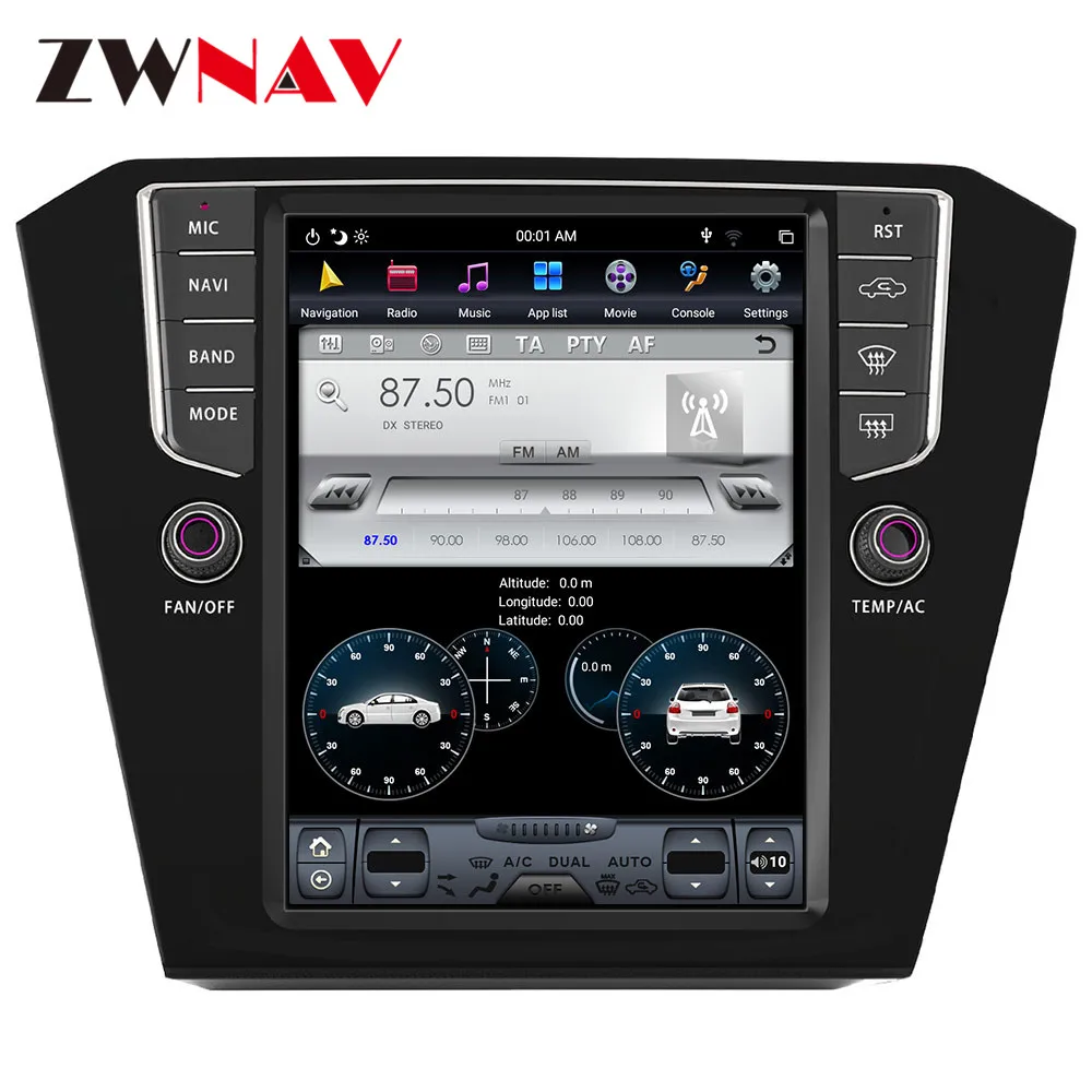 Cheap Android 9 64+4G Tesla With DSP Carplay Car Multimedia Player Stereo For Volkswagen Magotan 2013-2017 Auto Radio GPS Navigation 7