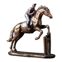 Horse Racing Sculptuur Woondecoratie Accessoires Vintage Standbeeld Ambachten Running Paard Beeldje Birhtday Relatiegeschenken Ornament