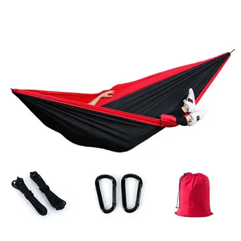 

New Outdoor Swing Hammock Rural Style Double Nylon Anti-rollover Bed Fashion Portable Garden Picnic Camping Leisure Swing Chair