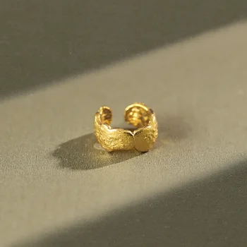 

925 Sterling Silver Earrings 2020 Irregular Geometric Gold Silver Color Clip Earrings For Women Ear Cuff Clip On Earrings