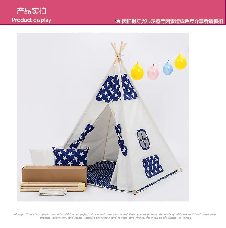 KID'S Tent Indian Children Pure Cotton Indoor Tent Star Customizable Toy House Customizable a Generation of Fat