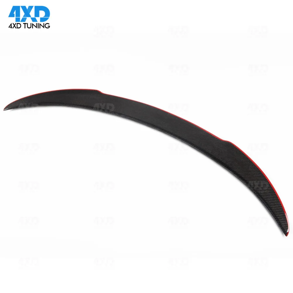 For Mercedes CLA AMG C117 Rear Spoiler Wing with red line FD Style 2013 2014 2015 W117 Carbon Fiber Trunk Spoiler