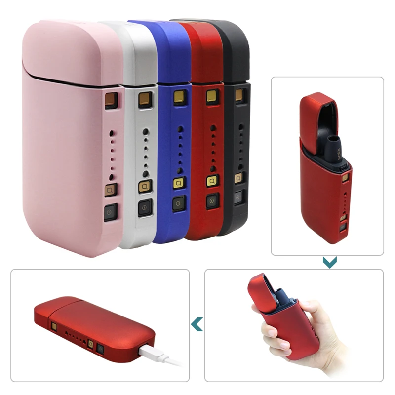 Модный черный цветной чехол для ПК для IQOS 2,4 Plus II III электронная сигарета для IQOS полный защитный чехол